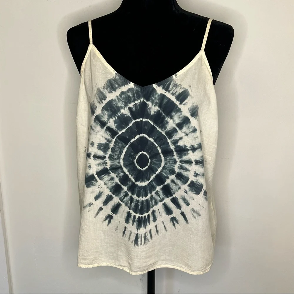 Hurley flowy green/blue and off white tye dye tank - Medium - Picture 1 of 4